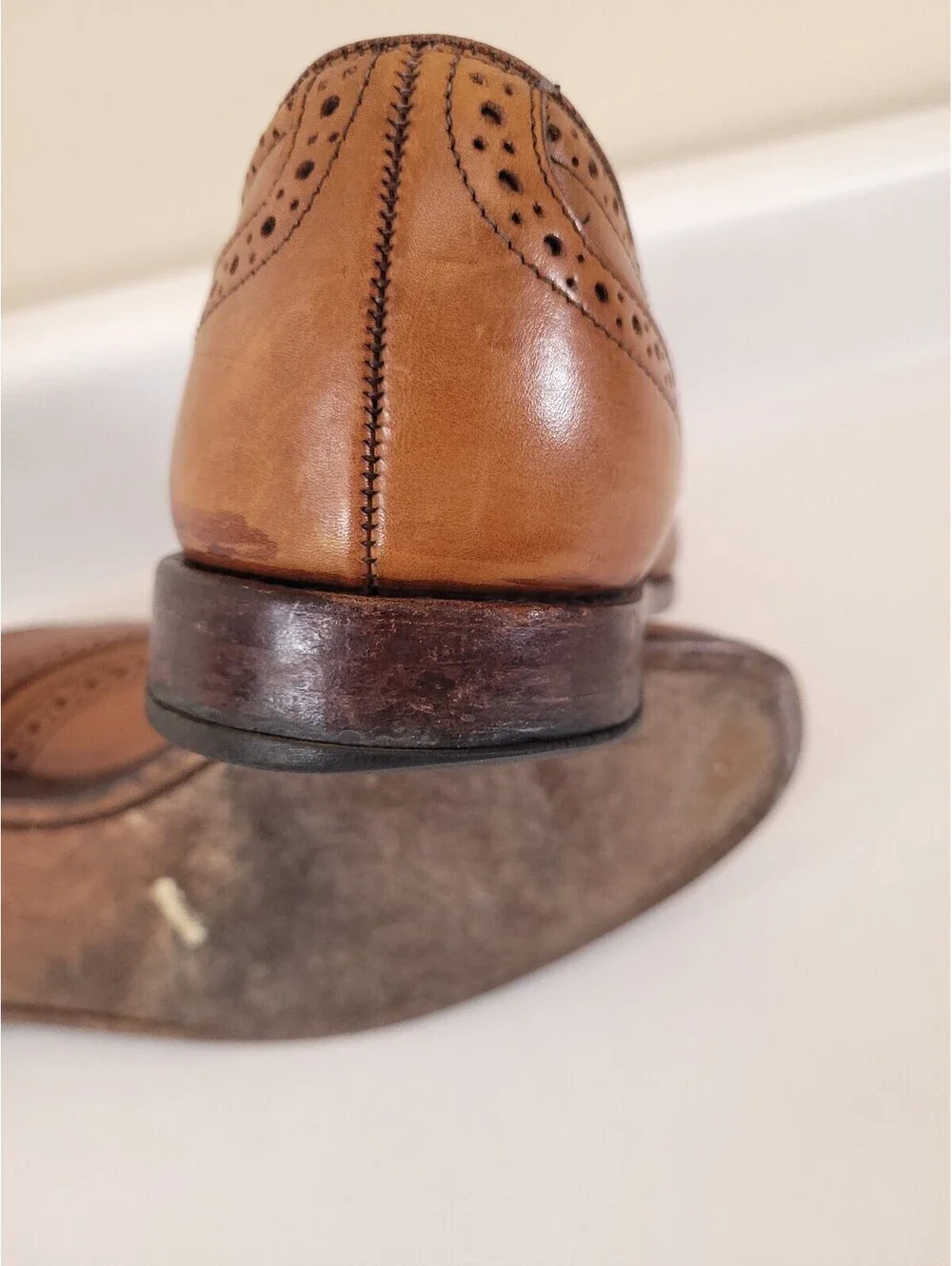 Allen edmonds madison park brown brogue derby shoes 10.5 d
